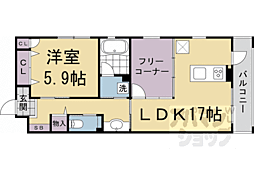 Rhino Flats JOY 2LDKの間取図画像