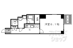 アスヴェル京都二条駅前 1Kの間取図画像