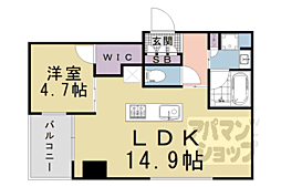 GRANLUXE御所南 1LDKの間取図画像