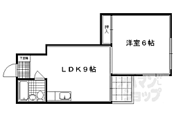サテンドール千本 1LDKの間取図画像