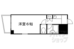 ノアズアーク京都朱雀 1Kの間取図画像