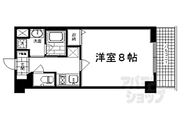 アスヴェル京都堀川高辻 1Kの間取図画像