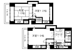 京都市営烏丸線 五条駅 徒歩7分の賃貸マンション 8階3DKの間取り