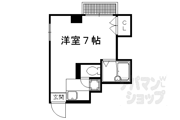 ハウス50 3-D｜京都府京都市北区衣笠東御所ノ内町(賃貸マンション1K・3階・20.00㎡)の写真 その2