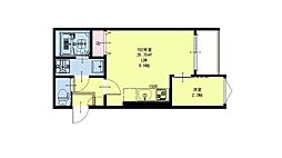JR仙石線 福田町駅 徒歩7分の賃貸アパート 1階1LDKの間取り