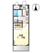 京都府木津川市木津駅前1丁目（賃貸マンション1K・8階・24.75㎡） その2