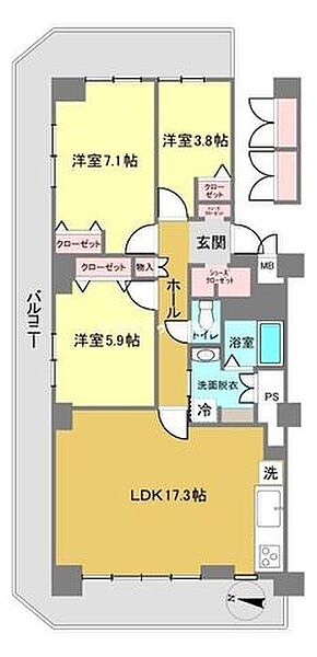間取りを拡大表示