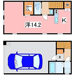 MDハウス上北野 1階ワンルームの間取り