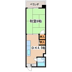 文京パセオ 1DKの間取図画像