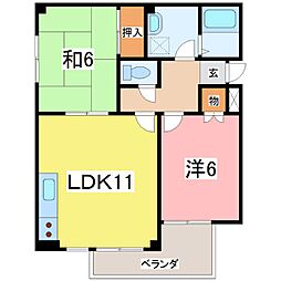 サンテラスエイト 2LDKの間取図画像