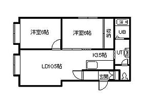 アビタシオン旭川 101 ｜ 北海道旭川市東光十五条4丁目5番地3号（賃貸アパート2LDK・1階・48.60㎡） その2