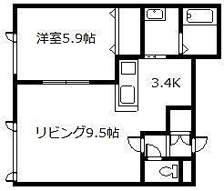 フレーシア 202 ｜ 北海道旭川市豊岡四条5丁目5番地11号（賃貸アパート1LDK・2階・41.09㎡） その2