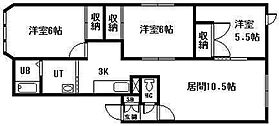 プラダ泉町A・B A201 ｜ 北海道空知郡上富良野町泉町2丁目6番地20号（賃貸アパート3LDK・2階・66.82㎡） その2