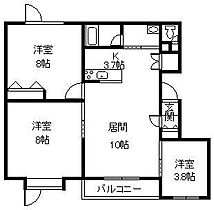 プランスシャルマン 203 ｜ 北海道旭川市東旭川南一条3丁目2番地34号（賃貸アパート3LDK・2階・70.22㎡） その2