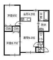 Claire V 202 ｜ 北海道空知郡上富良野町中町1丁目2番地13号（賃貸アパート2LDK・2階・58.32㎡） その2