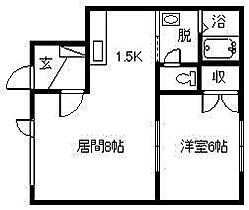 アイリス1・7 206 ｜ 北海道旭川市東旭川北一条7丁目9番地32号（賃貸アパート1DK・1階・35.82㎡） その2