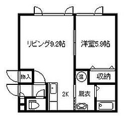 レジェンド9・6 1LDKの間取図画像