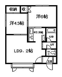 トミーM.S 2LDKの間取図画像