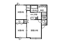 間取図画像 2LDK