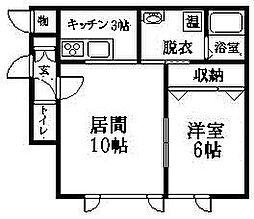 ビリーヴ 1LDKの間取図画像