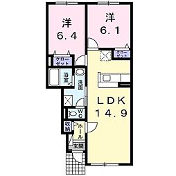 アリビラ 2LDKの間取図画像