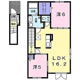 ノバブラッサム3 2LDKの間取図画像