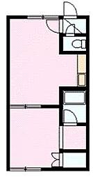 オアシス13・2 1DKの間取図画像