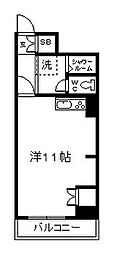 セクション103 ワンルームの間取図画像