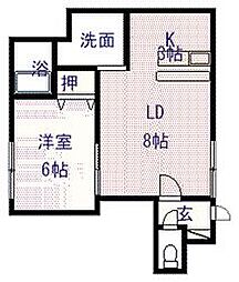 ハイツカトレアA 1LDKの間取図画像