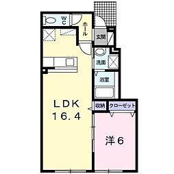 レガーレ1 1LDKの間取図画像