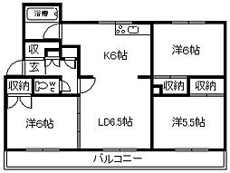 503 3LDKの間取図画像
