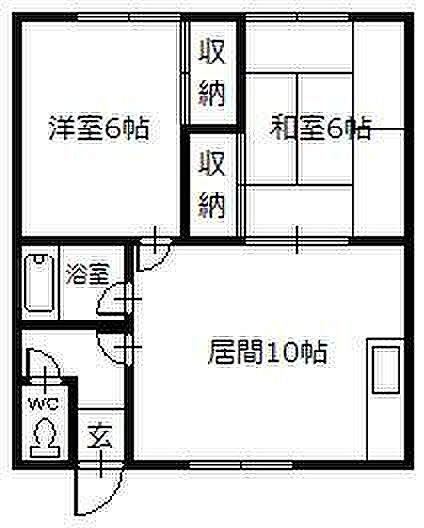 はりまマンション 5｜北海道旭川市東光八条1丁目(賃貸アパート2LDK・2階・45.36㎡)の写真 その2