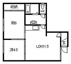 トーヨーハイツ 205 ｜ 北海道旭川市北門町13丁目（賃貸アパート2LDK・2階・45.36㎡） その2