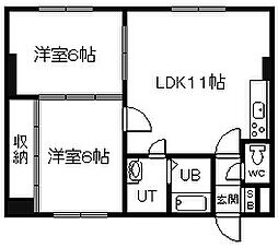 MSピエース 2LDKの間取図画像