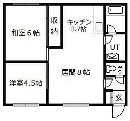 一番館 2LDKの間取図画像
