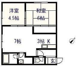 間取図画像 2LDK