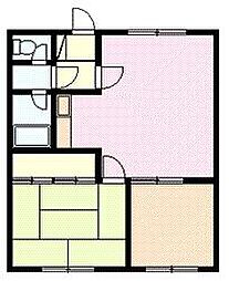 トーヨーハイツ 2DKの間取図画像