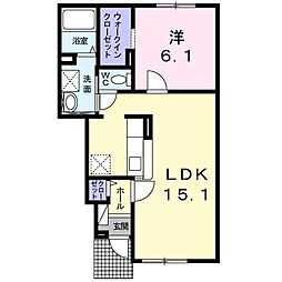 メゾンジャンティーユ 1LDKの間取図画像