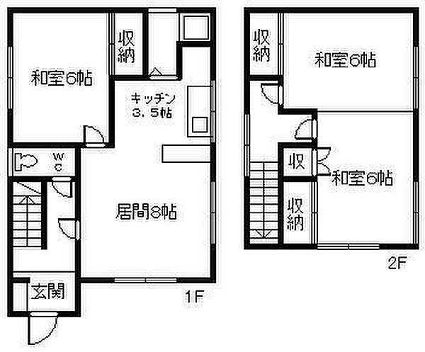 森貸家 ZZZ｜北海道旭川市大町一条6丁目(賃貸一戸建3LDK・--・70.13㎡)の写真 その2