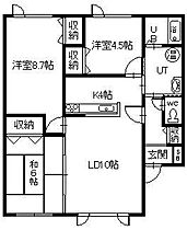 リファイン 202 ｜ 北海道旭川市旭町一条4丁目（賃貸アパート3LDK・2階・68.85㎡） その2