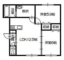 cherie fleur　A 202 ｜ 北海道旭川市春光六条7丁目（賃貸アパート2LDK・2階・53.13㎡） その2