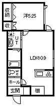 PrendreII 202 ｜ 北海道旭川市大町二条3丁目（賃貸アパート1LDK・2階・39.50㎡） その2