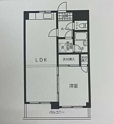 バードライムアネックス 1LDKの間取図画像