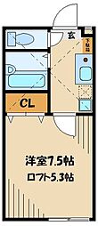 ラファエロ 1Kの間取図画像