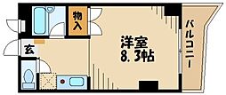 グランドール相模 1Kの間取図画像