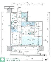 ブランズタワー橋本 2LDKの間取図画像