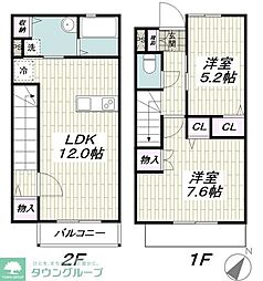 桜館 2LDKの間取図画像