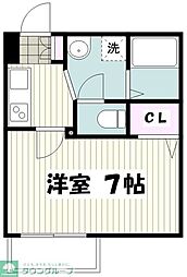 イリマコート 2階1Kの間取り