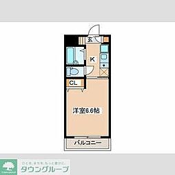 グレイスメゾン東林間 1階1Kの間取り