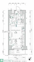 デュオステージ町田MAXIV 3階1LDKの間取り